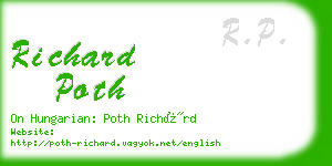 richard poth business card